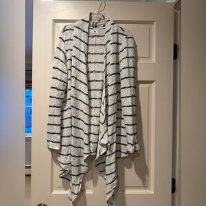 Sundry Striped Navy and White Cardigan